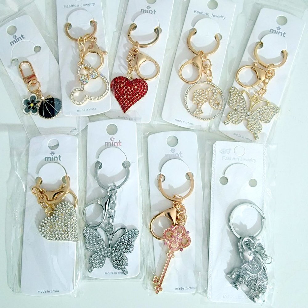 Assorted Charm Key Rings Bag Candy Jewelry Keychain NWT